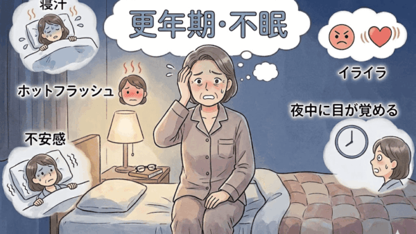 【更年期の不眠が改善】夜中に何度も目が覚める状態からぐっすり眠れるようになった漢方症例