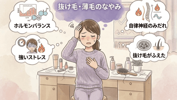 【女性の抜け毛が漢方で改善】髪のボリュームが戻った症例